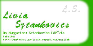 livia sztankovics business card